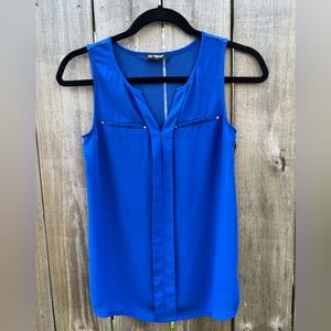 Express Royal Blue Hudson V-Neck Tank Style Blouse (xs)
